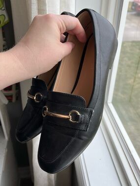 Steve Madden Black Horse bit Loafers